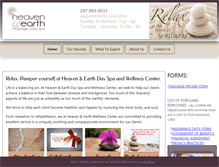 Tablet Screenshot of heavenandearthmassage.com